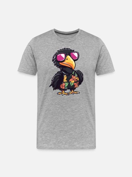Harpy Bird Comic Holiday - Men's Premium Organic T-Shirt - heather grey