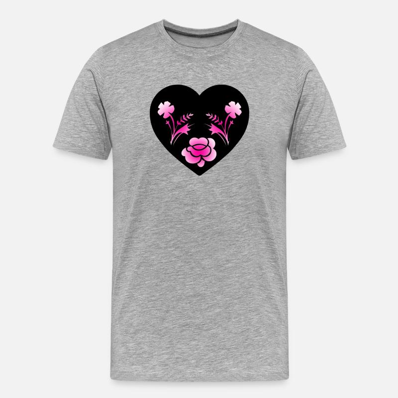 Fleur - T-shirt bio Premium Homme - gris chiné