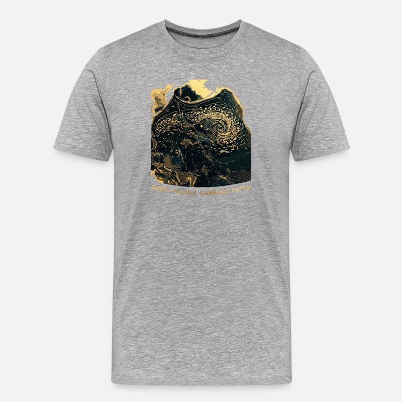 Pacific Garbage Patch - Men's Premium Organic T-Shirt - heather grey