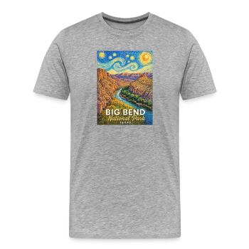 Big Bend National Park Splash of Colors - Men's Premium Organic T-Shirt - heather grey - Front - Damien (186cm)