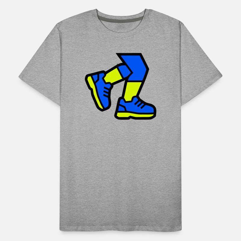 Dynamische Läufer Beine Joggen Männer Premium Bio T-Shirt