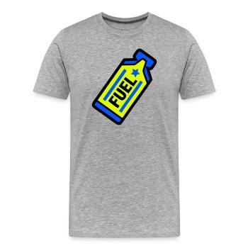 Fuel Energy Gel Ausdauer Sport - Männer Premium Bio T-Shirt - Grau meliert - Vorne - Damien (186cm)