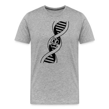 DNA - Men's Premium Organic T-Shirt - heather grey - Front - Damien (186cm)