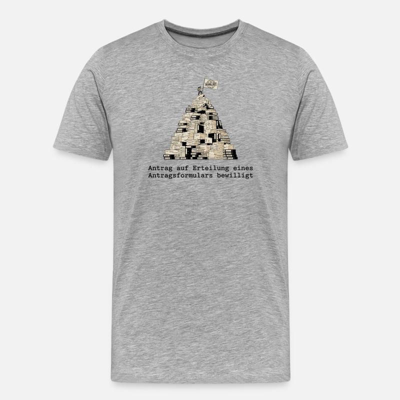 Demande de formulaire de demande - T-shirt bio Premium Homme - gris chiné
