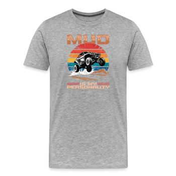UTV Off Road 4 Wheeler Side by side - Männer Premium Bio T-Shirt - Grau meliert - Vorne - Damien (186cm)