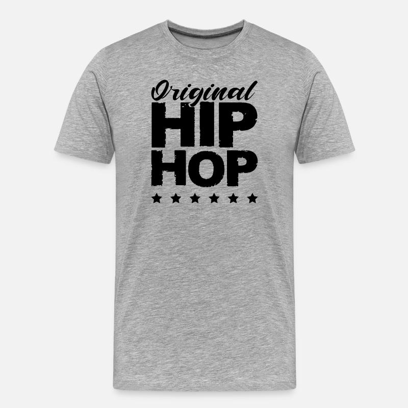 Original Hip Hop - Männer Premium Bio T-Shirt - Grau meliert
