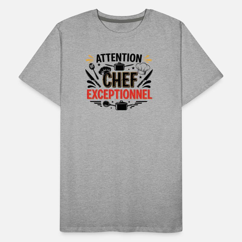 Attention Exceptional Chef Men's Premium Organic T-Shirt