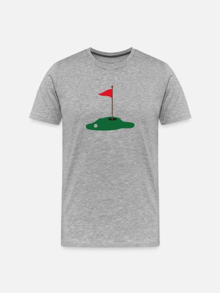 Golf Green - Männer Premium Bio T-Shirt - Grau meliert