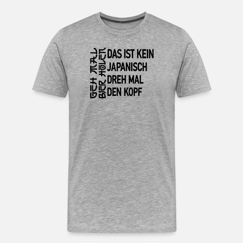 Va te prendre une bière - T-shirt bio Premium Homme - gris chiné