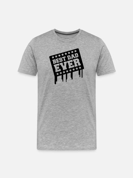 best_dad_ever03 - T-shirt bio Premium Homme - gris chiné