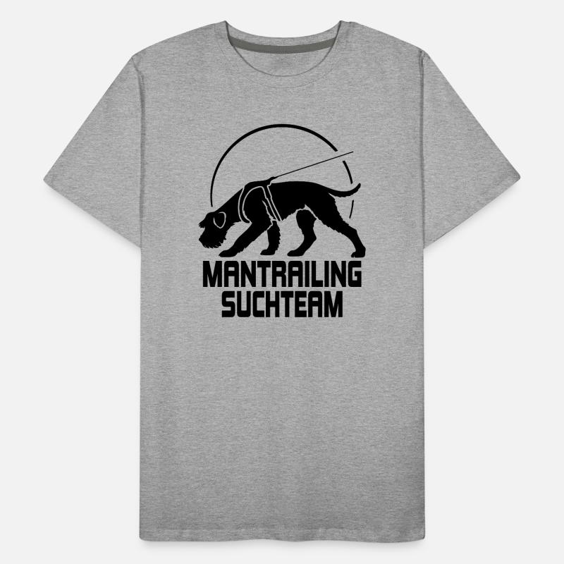 Schnauzer géant Chasseur de l’équipe de recherche Chien T-shirt bio Premium Homme