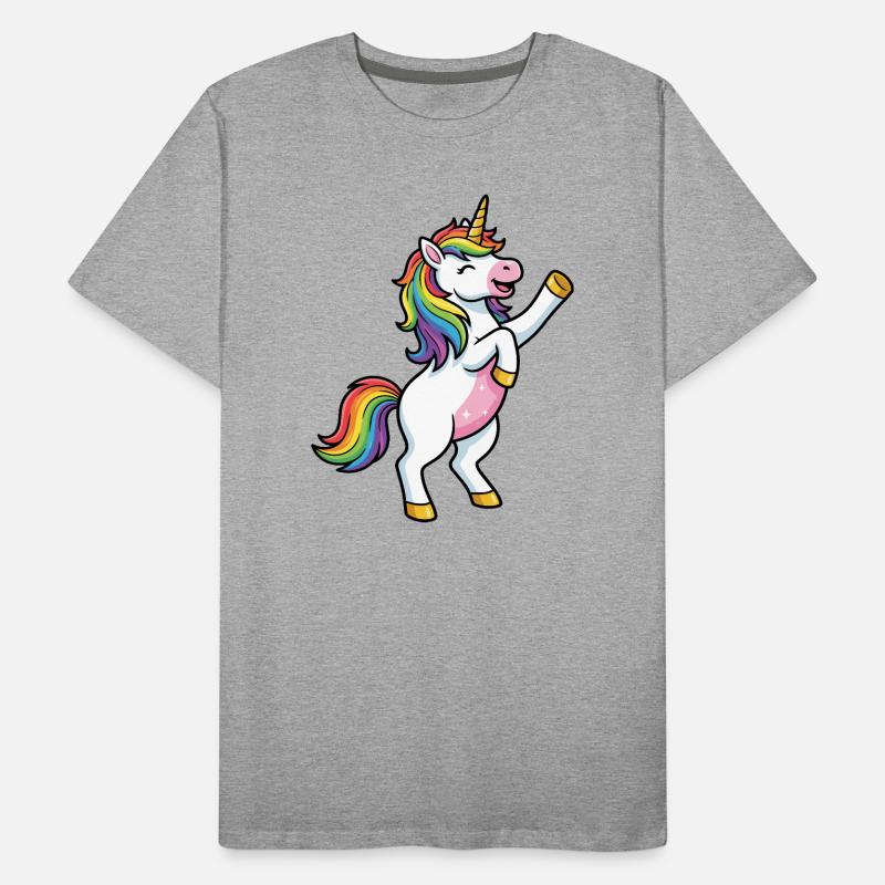 Regenbogen-Einhorntanz Männer Premium Bio T-Shirt