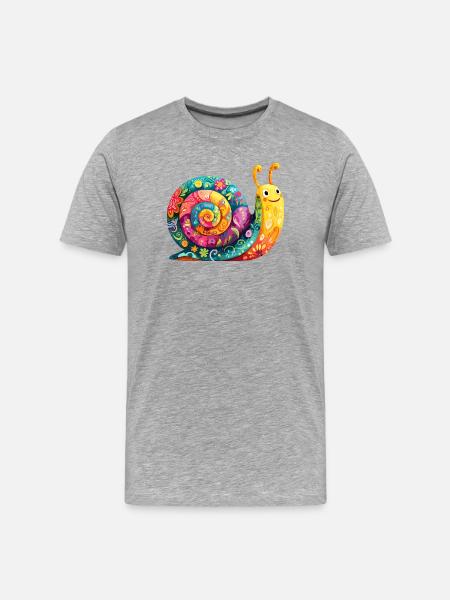 Colourful spiral - Men's Premium Organic T-Shirt - heather grey