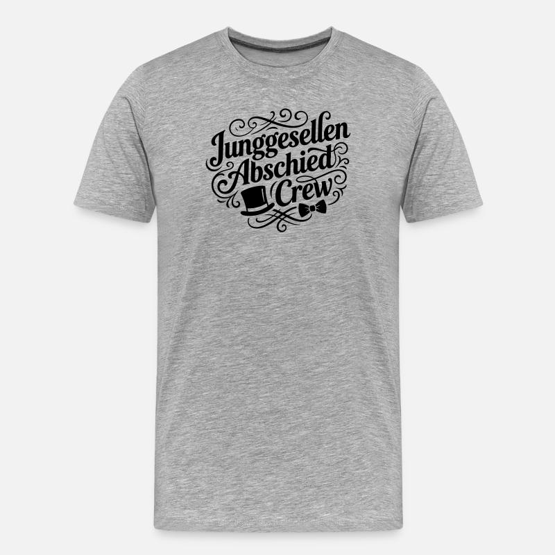 Junggesellenabschied Crew Jga - Männer Premium Bio T-Shirt - Grau meliert