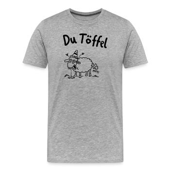 Du Töffel Moin Norddeutsch Tollpatsch - Männer Premium Bio T-Shirt - Grau meliert - Vorne - Damien (186cm)