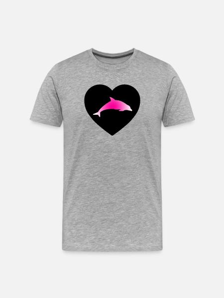 Dolphin - Men's Premium Organic T-Shirt - heather grey