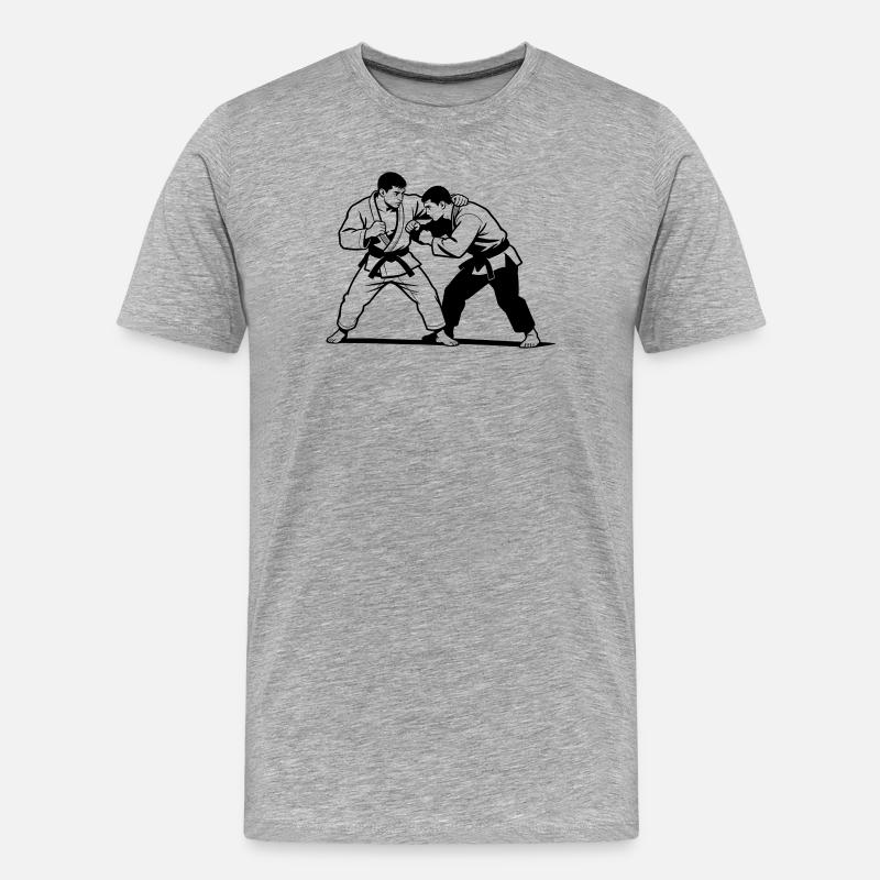 Sambo - Männer Premium Bio T-Shirt - Grau meliert