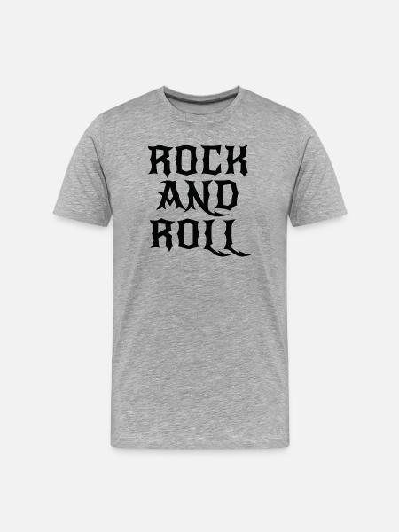 Gothic Rock and Roll logo - Men's Premium Organic T-Shirt - heather grey