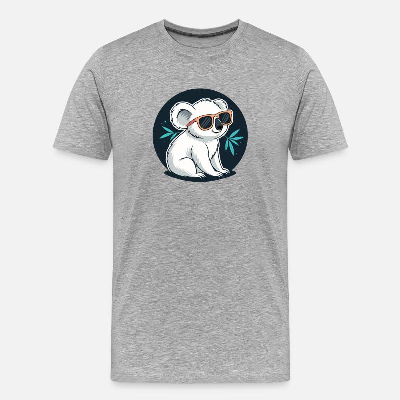 Koala-Chic-Sonnenbrillen - Männer Premium Bio T-Shirt - Grau meliert