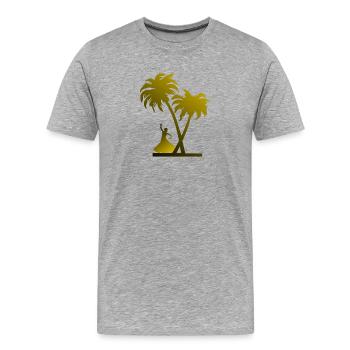 Tanzen - Männer Premium Bio T-Shirt - Grau meliert - Vorne - Damien (186cm)