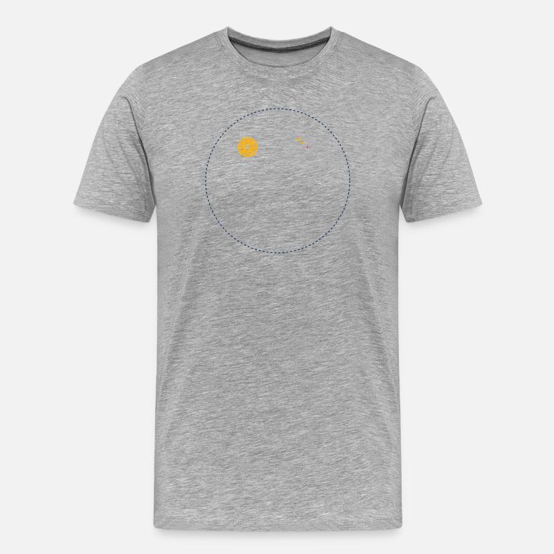 Citrus Orbit Print - Men's Premium Organic T-Shirt - heather grey