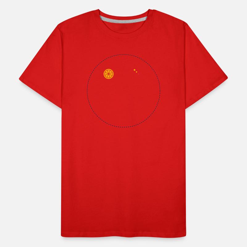 Citrus Orbit Print Men's Premium Organic T-Shirt