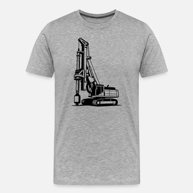 Pile Driver - Männer Premium Bio T-Shirt - Grau meliert