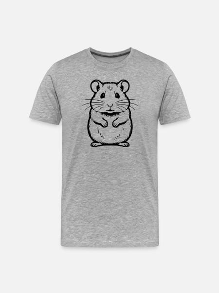 hamster - T-shirt bio Premium Homme - gris chiné