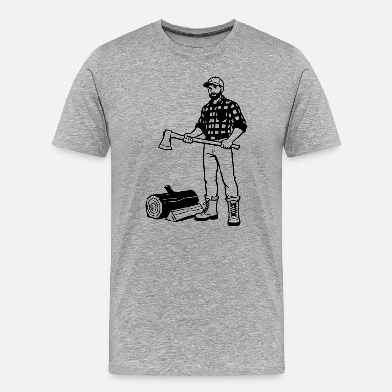 Bûcheron - T-shirt bio Premium Homme - gris chiné
