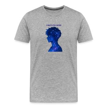 Boundless Spirit Nebula - Men's Premium Organic T-Shirt - heather grey - Front - Damien (186cm)