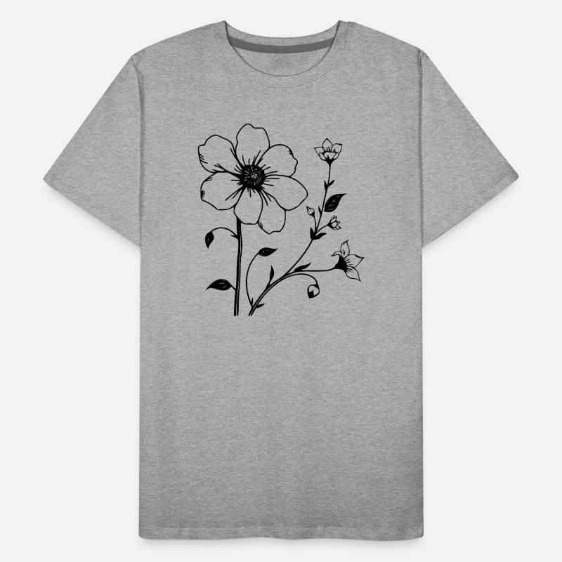Blumenranke Blume Blüte Geschenk Mutter Muttertag Männer Premium Bio T-Shirt