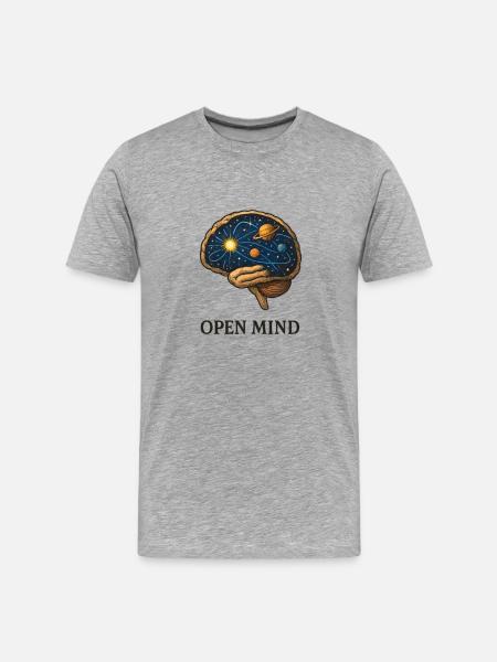 Cosmos in the Brain – Open Mind - Men's Premium Organic T-Shirt - heather grey