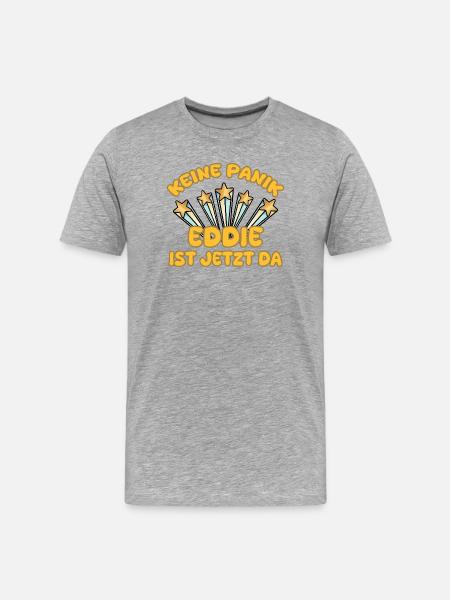 Eddie - Männer Premium Bio T-Shirt - Grau meliert