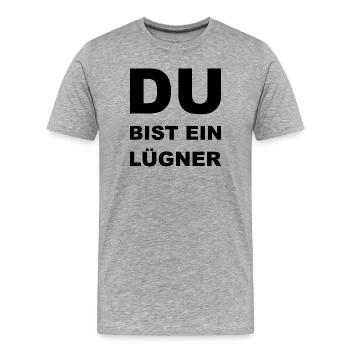 Lugner - Men's Premium Organic T-Shirt - heather grey - Front - Damien (186cm)