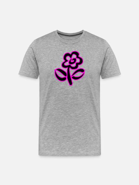 Fleur - T-shirt bio Premium Homme - gris chiné