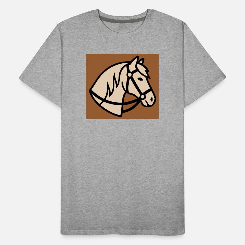 Cheval Cheval Équestre à Bride T-shirt bio Premium Homme