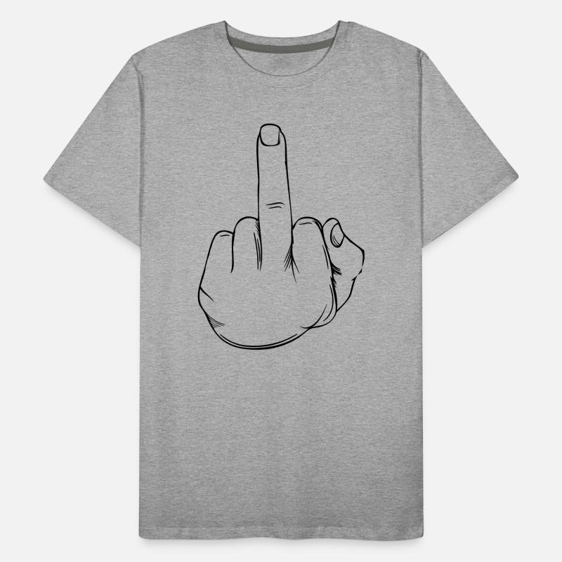 Middle finger statement Men's Premium Organic T-Shirt