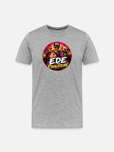 EDE und Die Eskalateure - Männer Premium Bio T-Shirt - Grau meliert