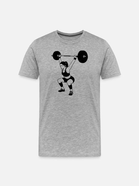 weightlifting - Men's Premium Organic T-Shirt - heather grey