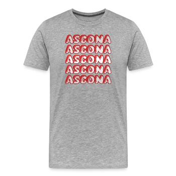 Ascona en plongée - T-shirt bio Premium Homme - gris chiné - Devant - Damien (186cm)
