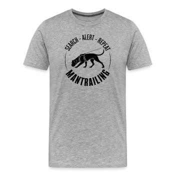 Boxer Mantrailing Dog Sport Search Dogs Wilsigns - Men's Premium Organic T-Shirt - heather grey - Front - Damien (186cm)