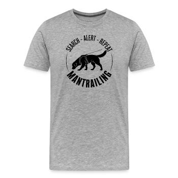 Golden Retriever Mantrailing Dog Sport Search Dogs - Men's Premium Organic T-Shirt - heather grey - Front - Damien (186cm)