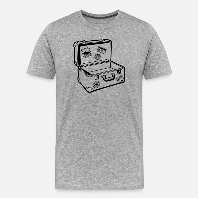 reise - Männer Premium Bio T-Shirt - Grau meliert