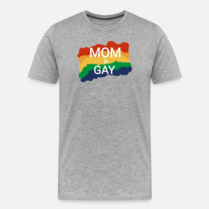 Lesbisch Mutter zum Mutterwürdigkeiten  - Männer Premium Bio T-Shirt - Grau meliert