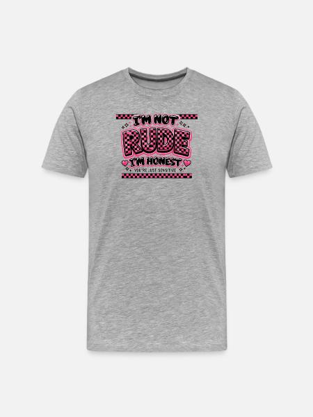I'm honest, not unfriendly sarcasm - Men's Premium Organic T-Shirt - heather grey