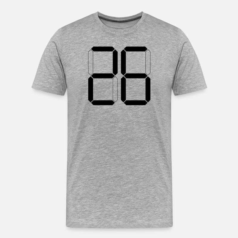 NUMMER 26 Sechsundzwanzig Geschenk Digital - Männer Premium Bio T-Shirt - Grau meliert