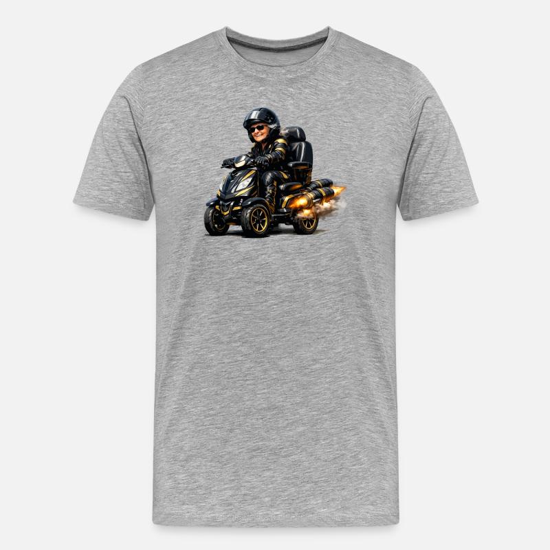 Ardent Elektroroller - Männer Premium Bio T-Shirt - Grau meliert