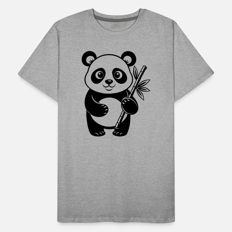 Panda avec bambou T-shirt bio Premium Homme