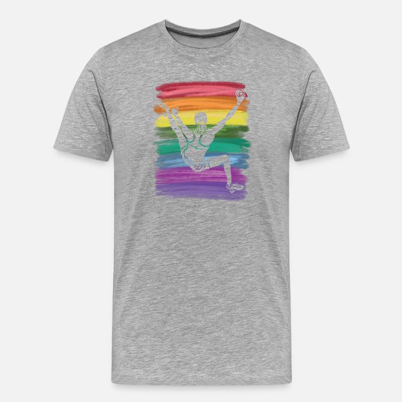 Bloc de bloc de Boulderer - T-shirt bio Premium Homme - gris chiné