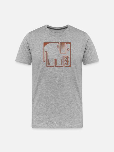 Elephant - Men's Premium Organic T-Shirt - heather grey